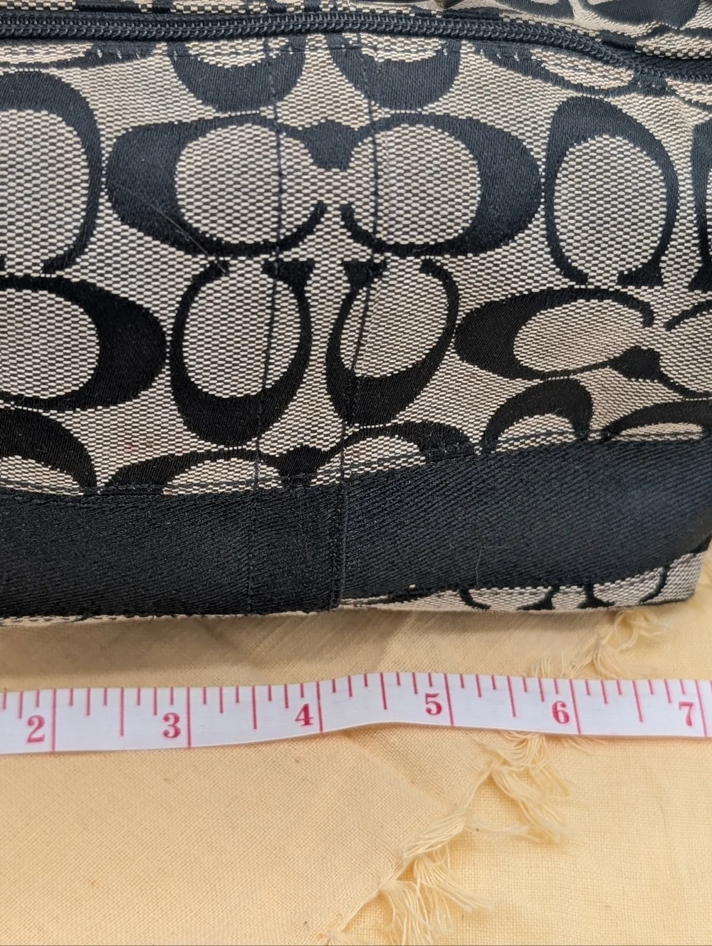 Coach Signature C Jacquard Black Demi Mini Baguette Purse Anniversary Y2K #40024